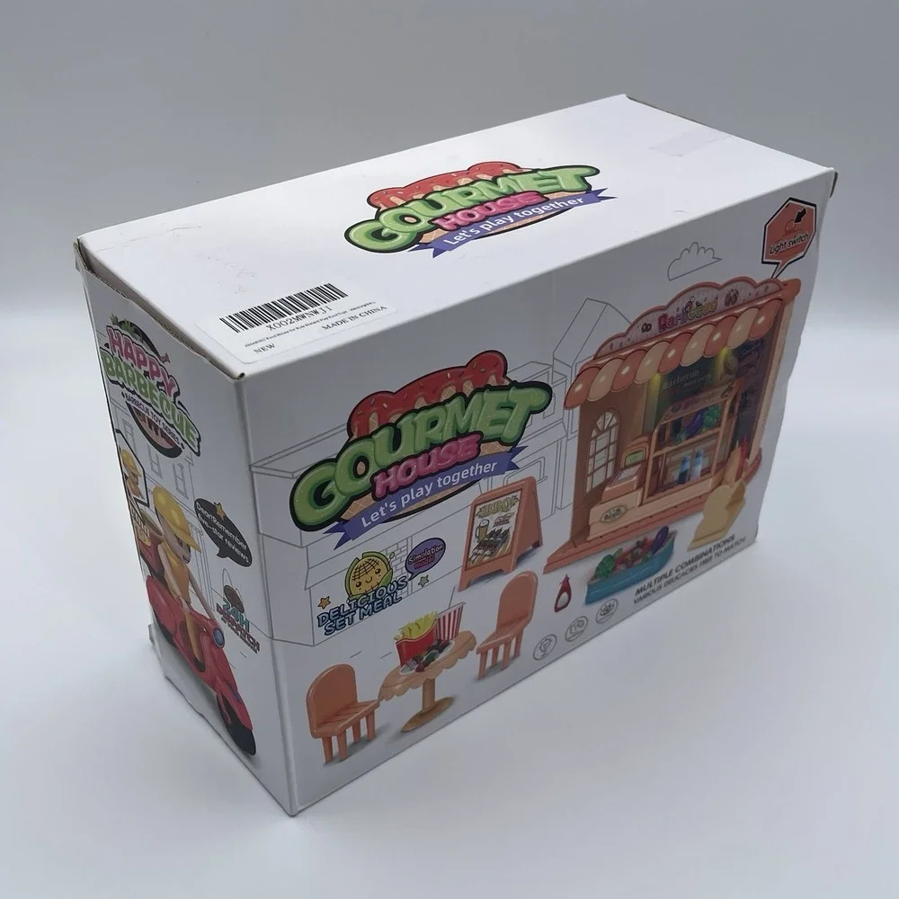 Gourmet House Kids BBQ Kitchen Market Toy Playset in Box